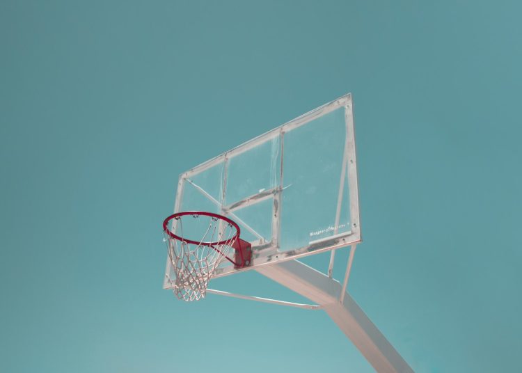 white basketball system