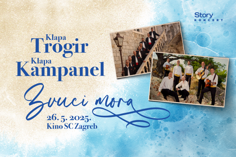 Zvuci mora – koncert klapa Kampanel i Trogir 26. svibnja u dvorani Kina SC