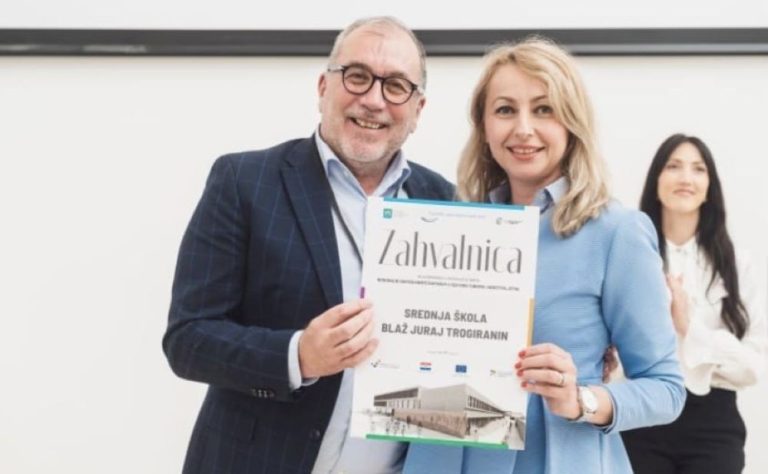 Uspjeh “Blaž Jurjeva“: Dobili priznanje za sudjelovanje i realizaciju projekta Regionalnog centra kompetentnosti