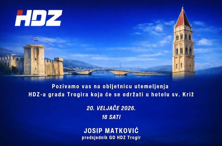 HDZ Trogir objavio tko sve dolazi na svečanu sjednicu povodom 36. godišnjice osnutka
